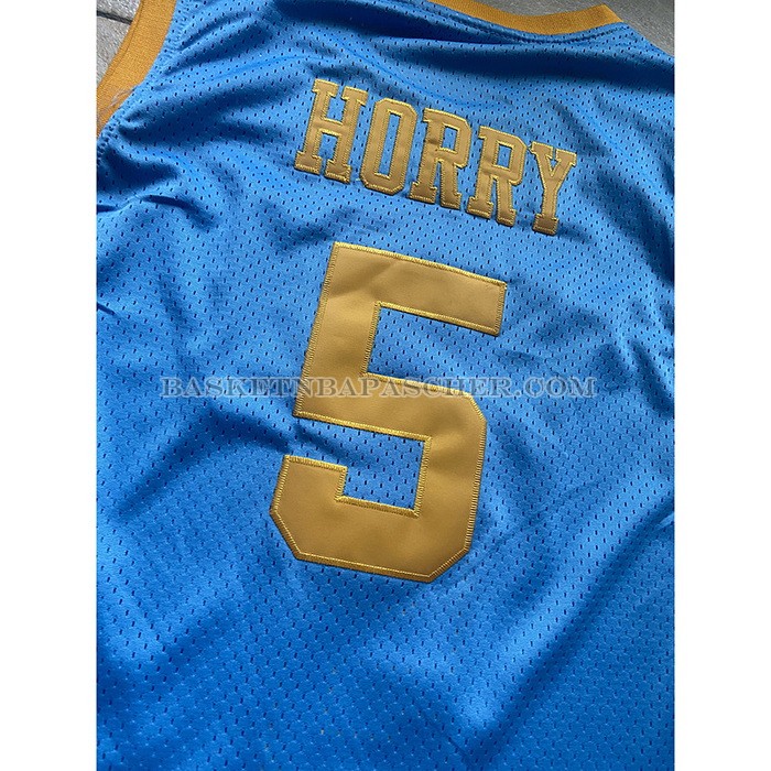 Maillot Los Angeles Lakers Robert Horry NO 5 Mitchell & Ness 2001-02 Bleu